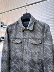 LV SHIRT JACKET IN GRAY DENIM 239127