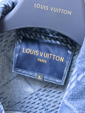 LV SHIRT JACKET IN BLUE DAMIER DENIM 239128
