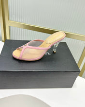 HIGH HEEL PEEP TOE IN LIGHT PINK BREATHABLE MESH