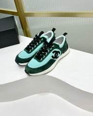 SNEAKER IN GREEN MINT MIX FOREST GREEN SUEDE