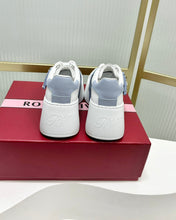 VIV' SKATE SNEAKERS IN WHITE CALFSKIN LIGHT BLUE GLITTER STRAP AND CRYSTAL BUCKLE