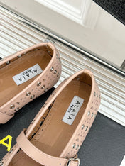 MARY JANE IN PEACH PINK CALFSKIN