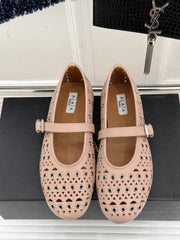 MARY JANE IN PEACH PINK CALFSKIN