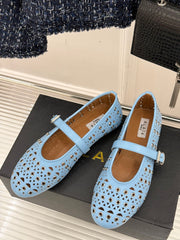 MARY JANE IN LIGHT BLUE CALFSKIN
