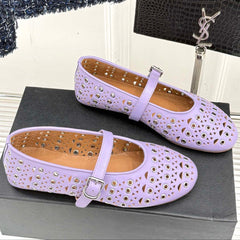 MARY JANE IN PASTEL GRAY CALFSKIN