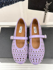 MARY JANE IN PASTEL GRAY CALFSKIN