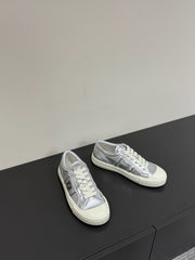 FF TRAINER SNEAKER IN SILVER MIX WHITE CALFSKIN