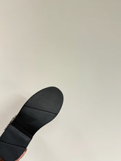 VIV' RANGERS CHELSEA ANKLE BOOTS IN BLACK CALFSKIN WITH SILVER CRYSTAL BUCKLE