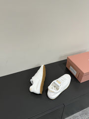 PLUME NAPPA SNEAKERS IN WHITE LAMBSKIN