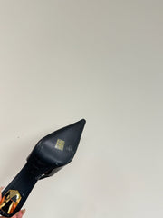 LEE SLINGBACK MID PUMPS IN WINE RED SHINY CALFSKIN