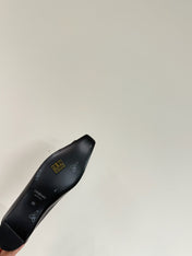 POPPY BALLET FLATS IN BLACK GLOSSY LAMBSKIN