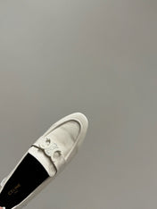 TRIOMPHE LOAFERS IN WHITE PATENT CALFSKIN