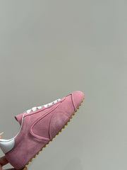 LACE-UP SNEAKER IN PINK SUEDE
