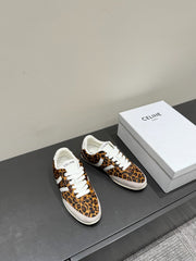 JOGGER LOW LACE-UP SNEAKER IN LEOPARD PRINTED HAIRY CALFSKIN