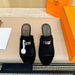 HEDEN MULE 80 BLACK SUEDE