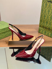 GG SIGNORIA SLINGBACK PUMP BLOOD LAMBSKIN