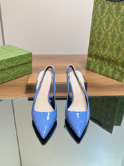 GG SIGNORIA SLINGBACK PUMP SAPPHIRE LAMBSKIN