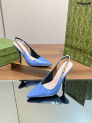 GG SIGNORIA SLINGBACK PUMP SAPPHIRE LAMBSKIN