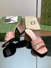 GG SIGNORIA SLIDE SANDAL PASTEL PINK DENIM