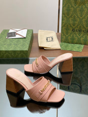 GG SIGNORIA SLIDE SANDAL PASTEL PINK DENIM