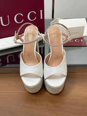 HIGH HEEL SANDALS 13 CM IN WHITE LAMBSKIN