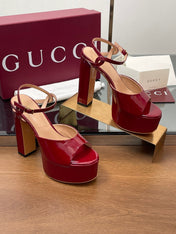 HIGH HEEL SANDALS 13 CM IN RED LAMBSKIN