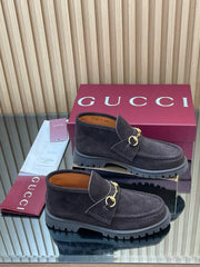 GG HORSEBIT LOAFERS IN DARK PURPLE SUEDE