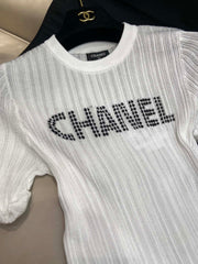 ROUND NECK KNIT TEE 25S IN COOL SILK 266093