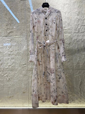 BUTTON DOWN V NECK DRESS 25S IN COTTON 266182