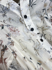 BUTTON DOWN V NECK DRESS 25S IN COTTON 266182