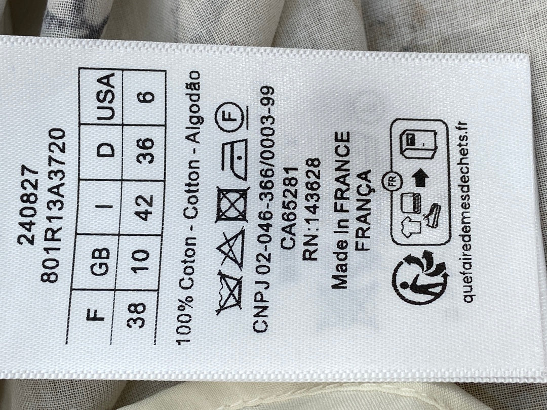 BUTTON DOWN V NECK DRESS 25S IN COTTON 266182