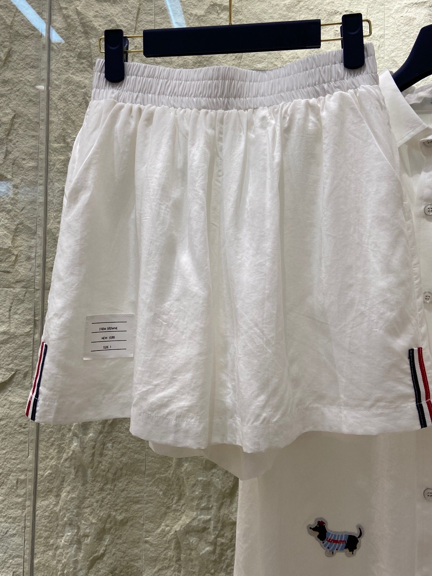 THOM INSPIRED SHIRT SET WITH DOG PRINT25S IN OXFORD COTTON 266228