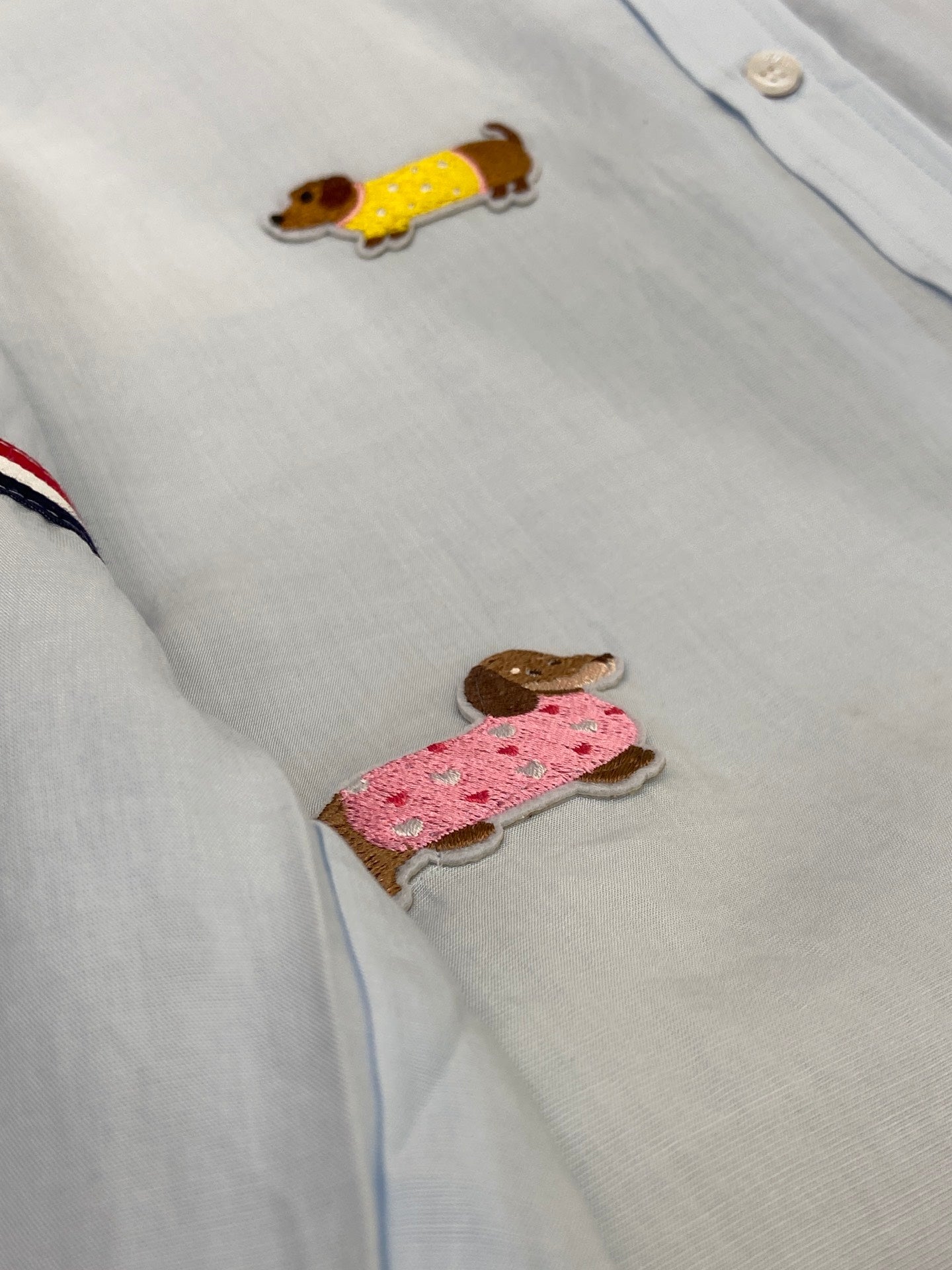 THOM INSPIRED SHIRT SET WITH DOG PRINT25S IN OXFORD COTTON 266233