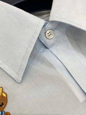 THOM INSPIRED SHIRT SET WITH DOG PRINT25S IN OXFORD COTTON 266233