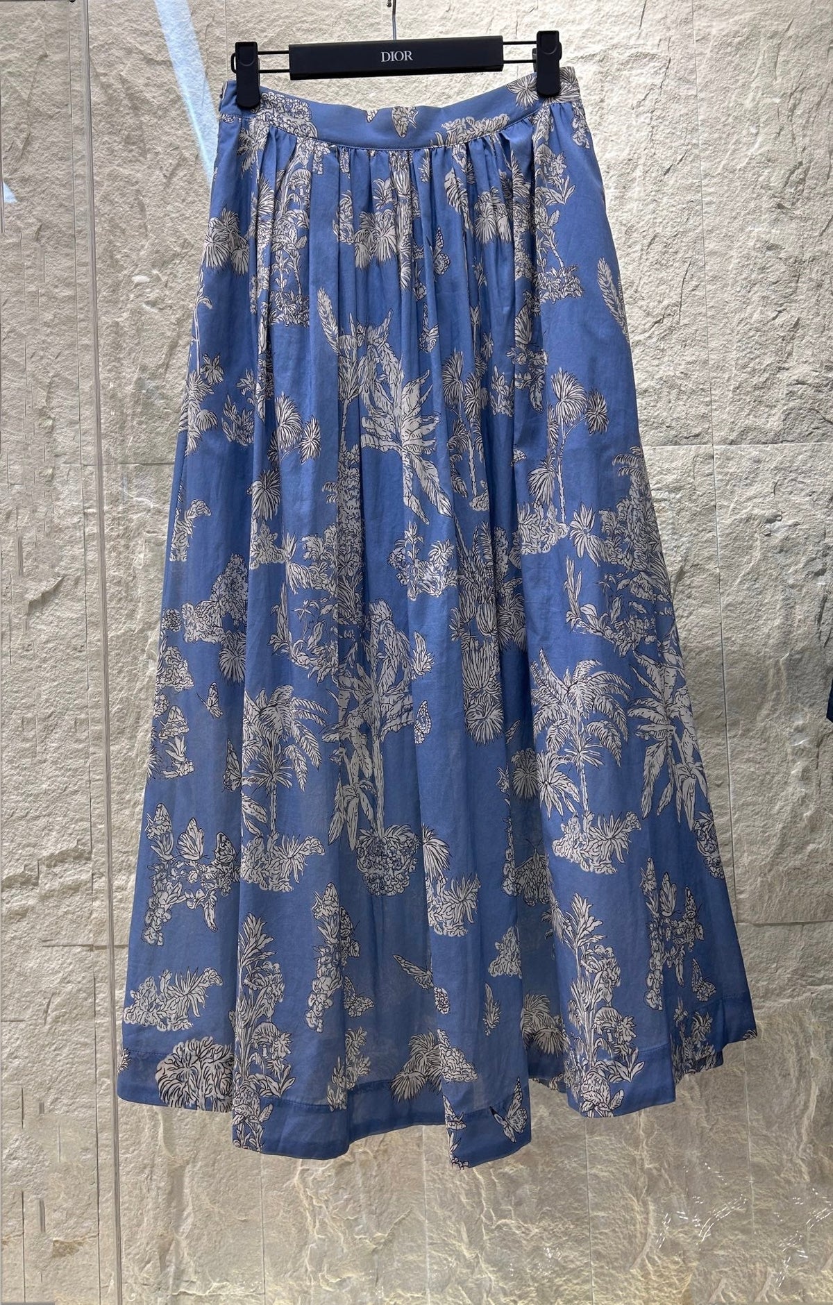 LONG SKIRT WITH COCONUT FOREST PRINT 25S IN COTTON 266160