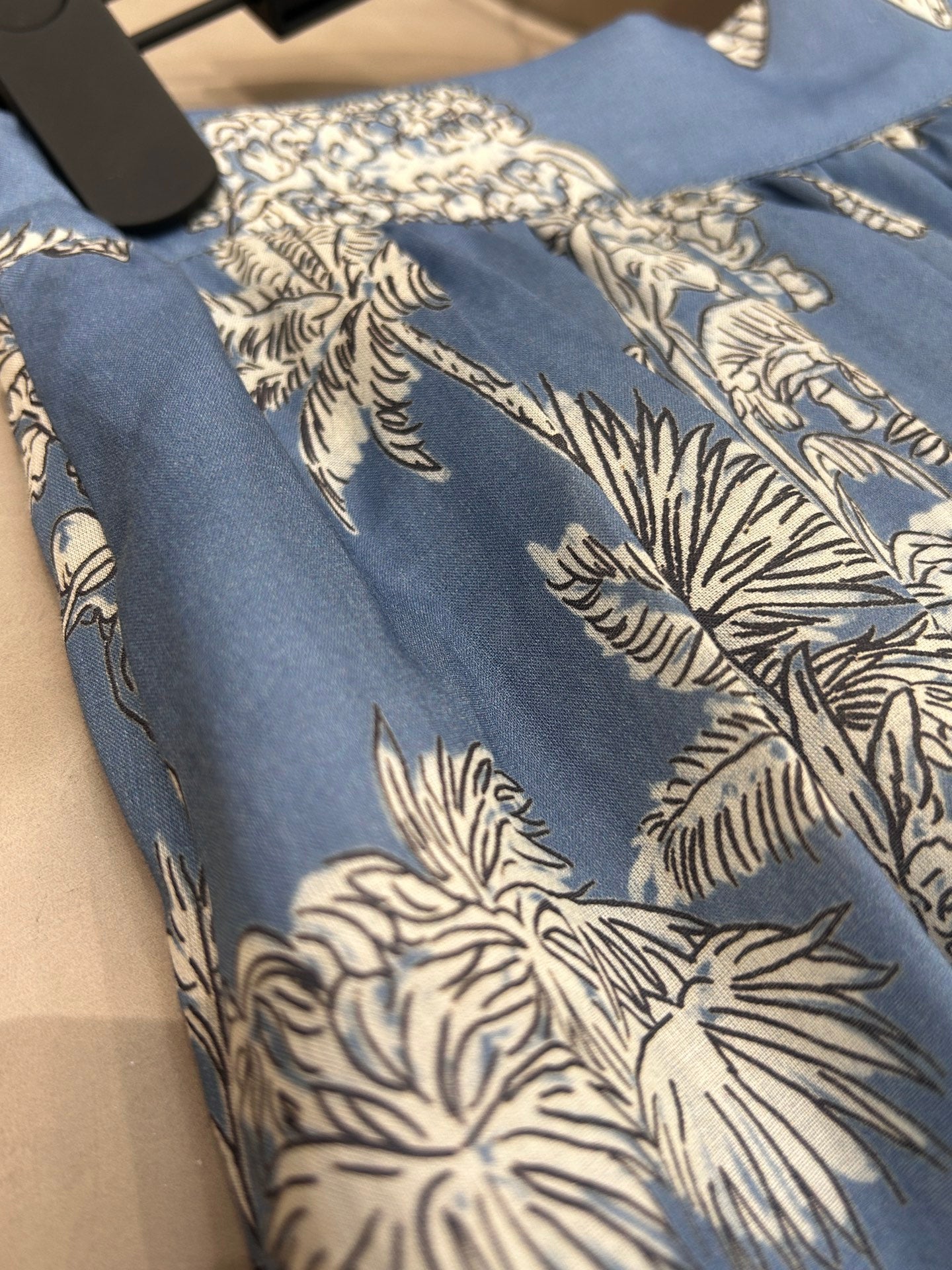 LONG SKIRT WITH COCONUT FOREST PRINT 25S IN COTTON 266160