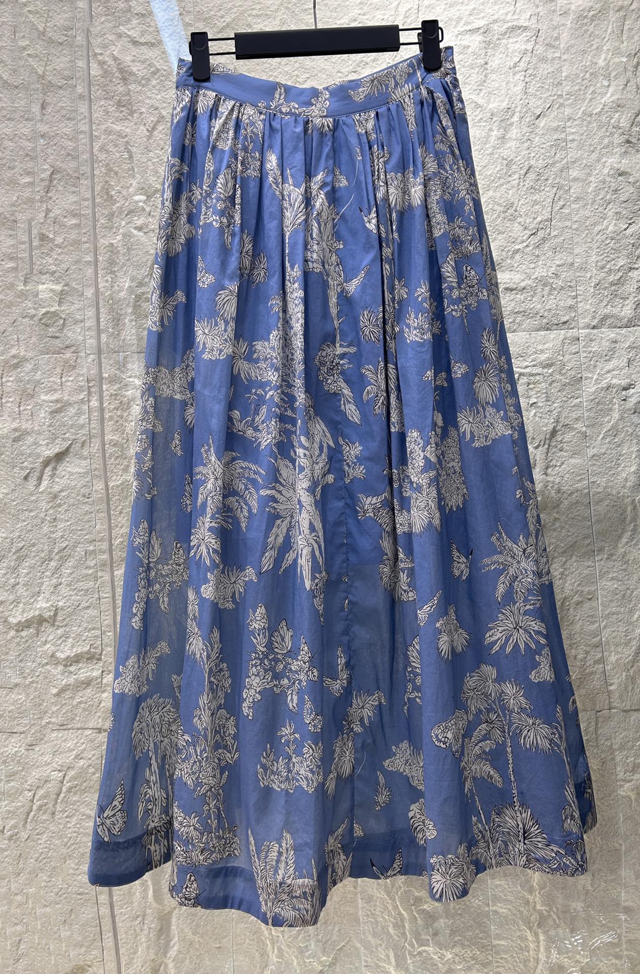 LONG SKIRT WITH COCONUT FOREST PRINT 25S IN COTTON 266160