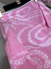 PETAL SNAKE PRINT DRESS 25S IN SILK COTTON 266251