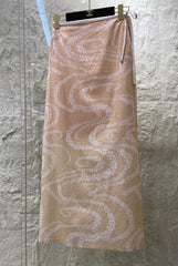 PETAL SNAKE PRINT DRESS 25S IN SILK COTTON  266261