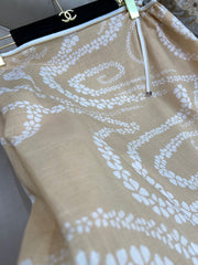 PETAL SNAKE PRINT DRESS 25S IN SILK COTTON  266261