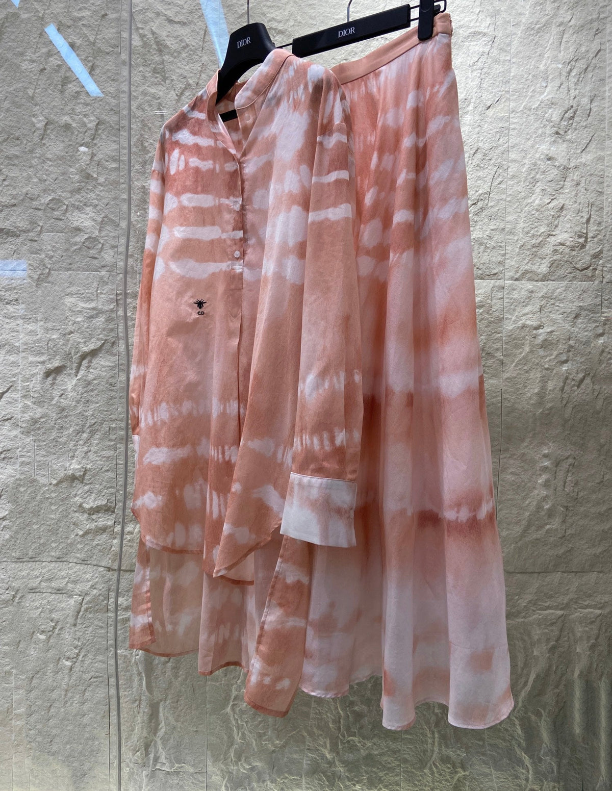 HIGH WAISTED TIE DYE SKIRT 25S IN COTTON 266215