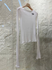 OFF SHOULDER LOGO T SHIRT 25S IN KATUN 266105