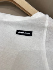 OFF SHOULDER LOGO T SHIRT 25S IN KATUN 266105