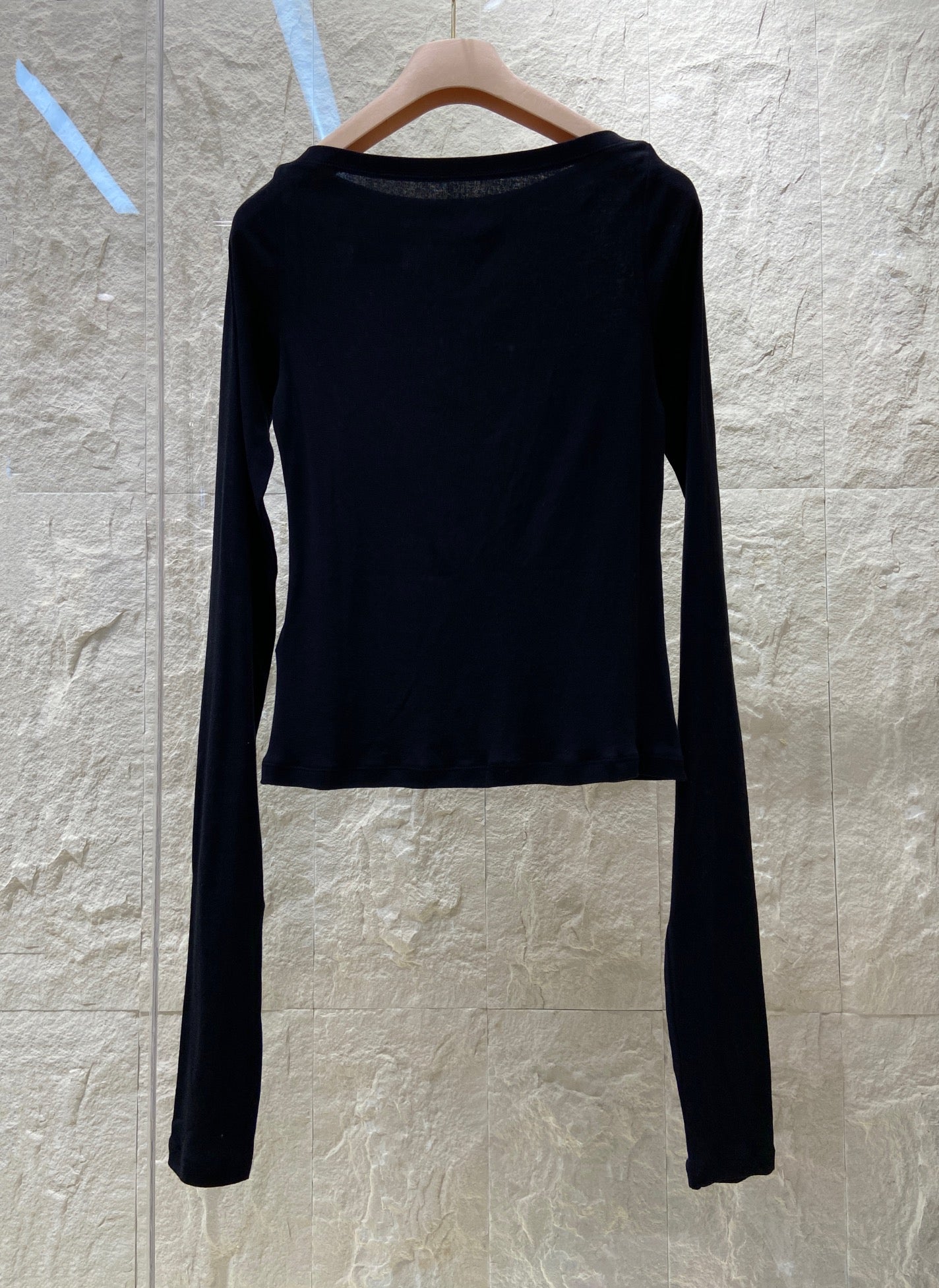 OFF SHOULDER LOGO T SHIRT 25S IN KATUN 266111