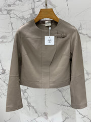 HERMES 25S LEATHER JACKET WITH LEATHER SHORTS 528568