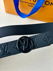 LV 25S BELT 40 MM IN BLACK CALFSKIN 593264