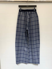 MIUMIU 26S PLAID DRAWSTRING PANTS 942