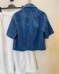Loewe Denim Shirt Jacket Blue Cotton