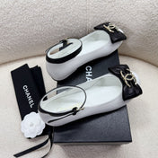 MARY JANE SHOES IN BLACK MIX WHITE LAMBSKIN