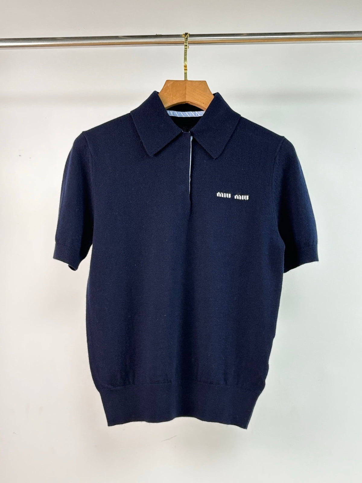 MIUMIU KNITTED POLO SHIRT STYLE 307